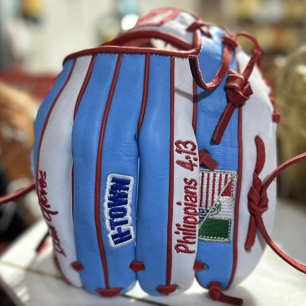 Thumbnail: Customized TriColor Baseball Softball Glove with I-Web