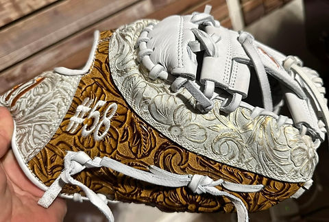 Custom - First Baseman Mitt - 2 Leather Patterns, #Custom
