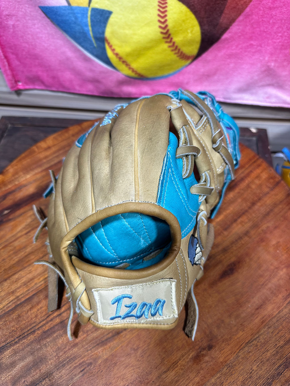 Thumbnail: 11.5” RHT kids ice cream Carolina blue oiled , broken in game ready 