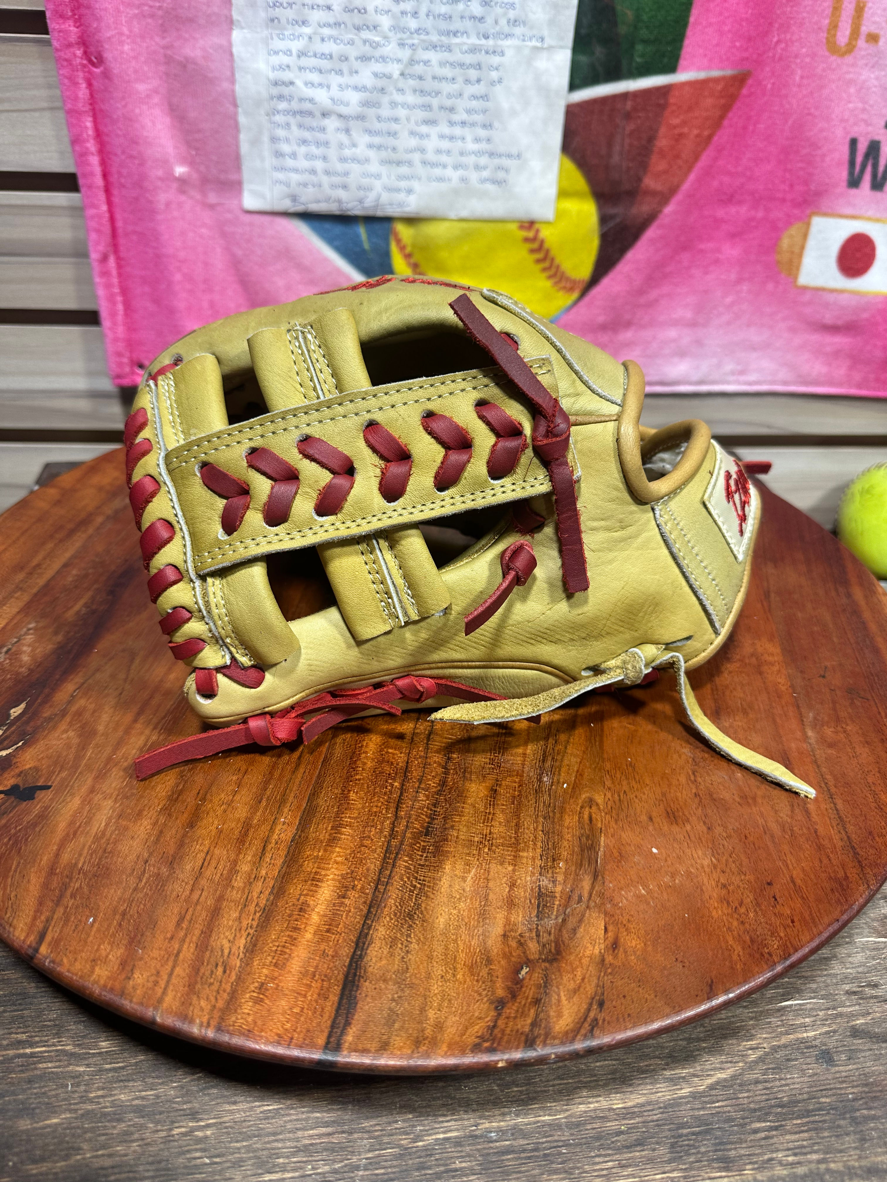 11.25” LHT lefty kids small hands oiled and broken in game ready 