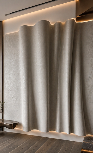Marmur Fine and Marmur Medio Venetian plaster finishes with polished marble-like texture