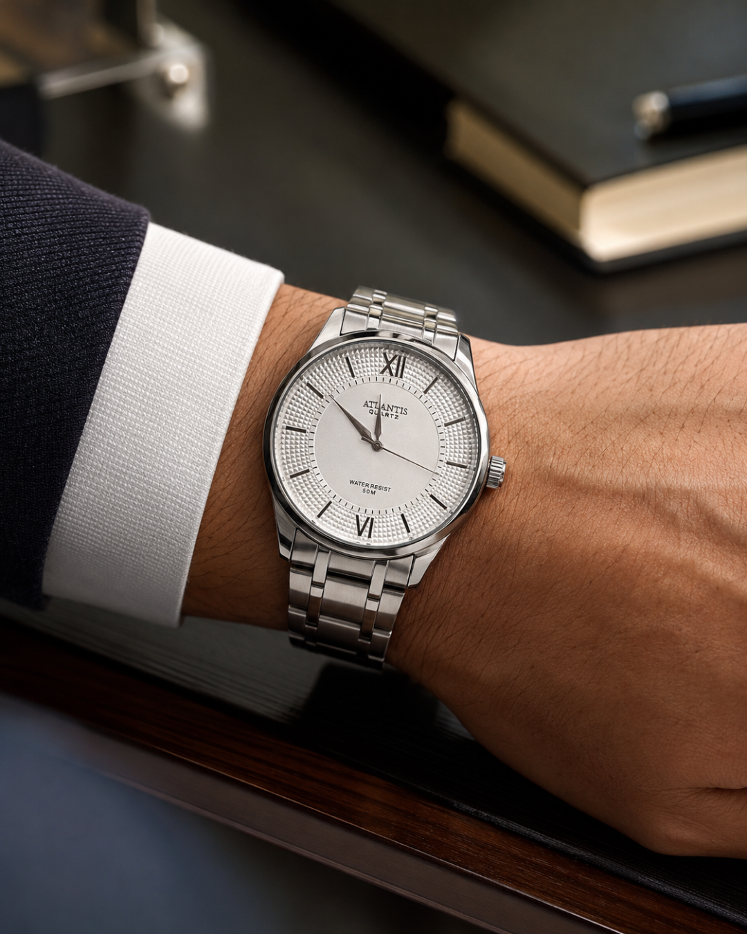 Relógio Masculino - Atlantis Prata A8073