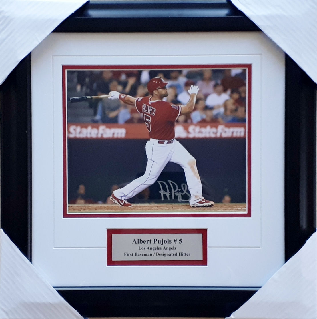 Pujols, Albert Autographed Angels 8x10 Photo Framed
