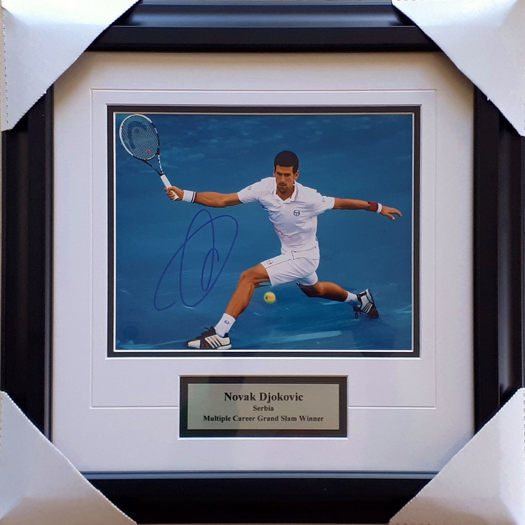 Djokovic, Novak Autographed 8x10 Photo Framed