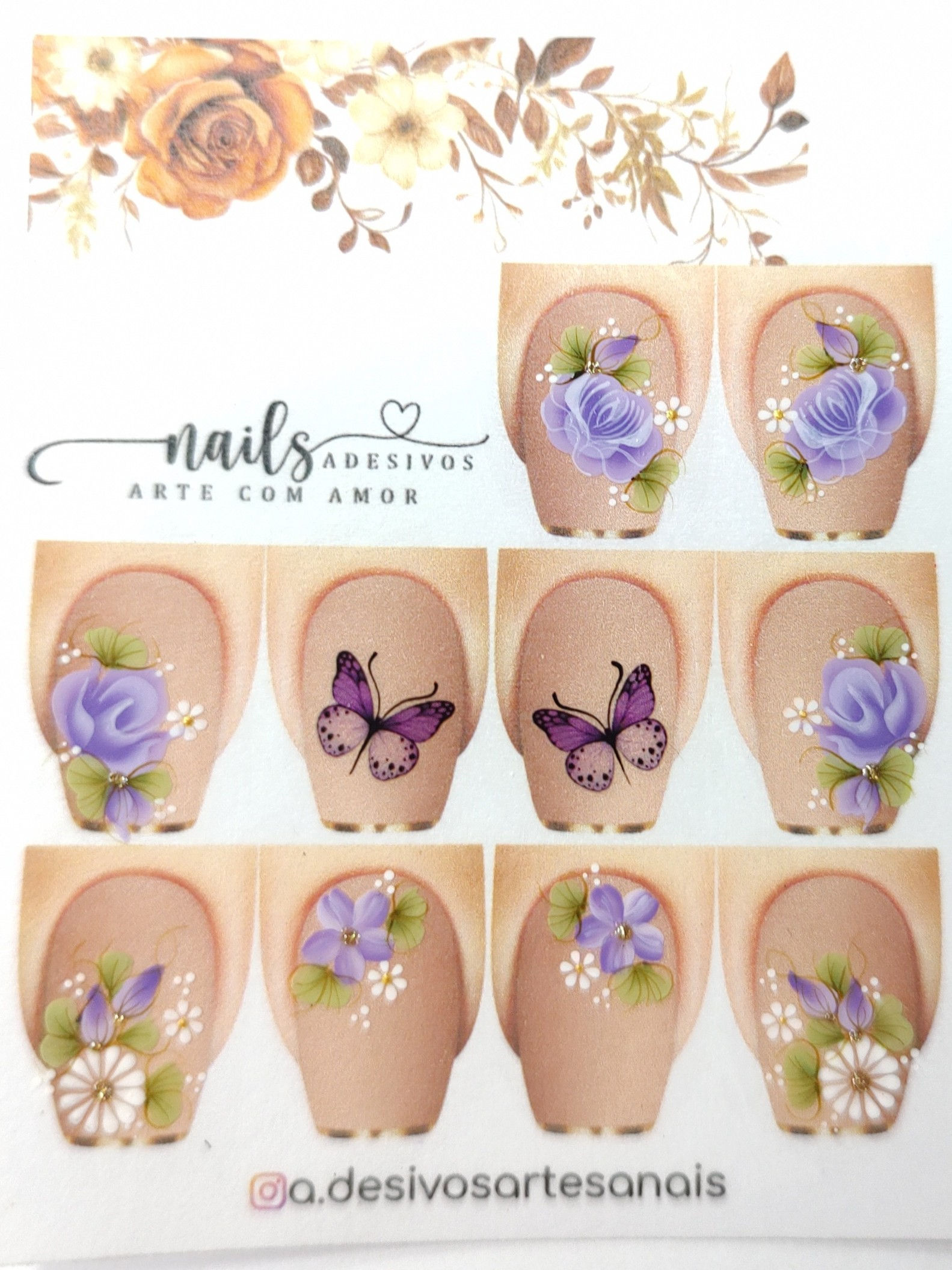 Cartela 5 pares, M 09
