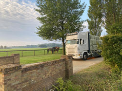 Forage Bales on the move
