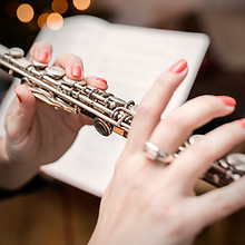Playing the transverse flute
