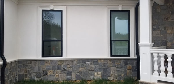 Stucco and Stone Residential House