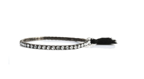 Miniature : Bracelet pompon gris/noir