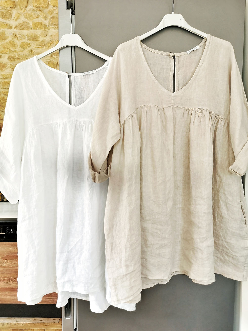 Miniature : Robe Lin beige