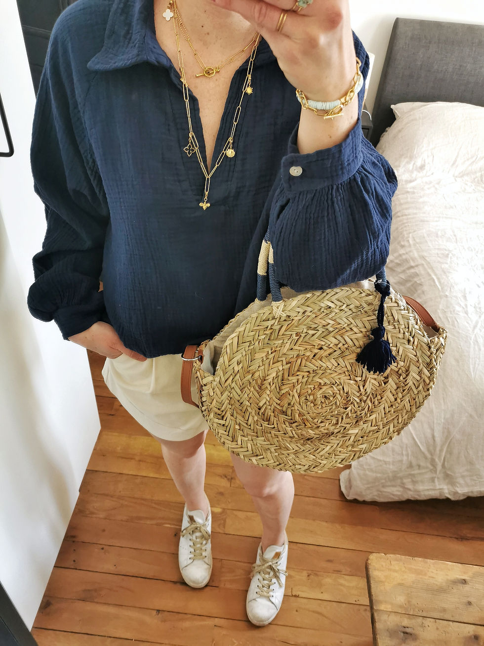 Miniature : Blouse "Anna" bleu marine