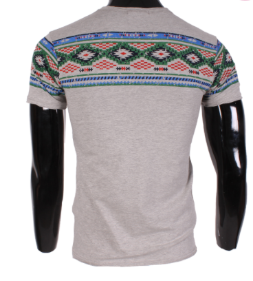 Miniature : T-shirt gris motifs graphiques