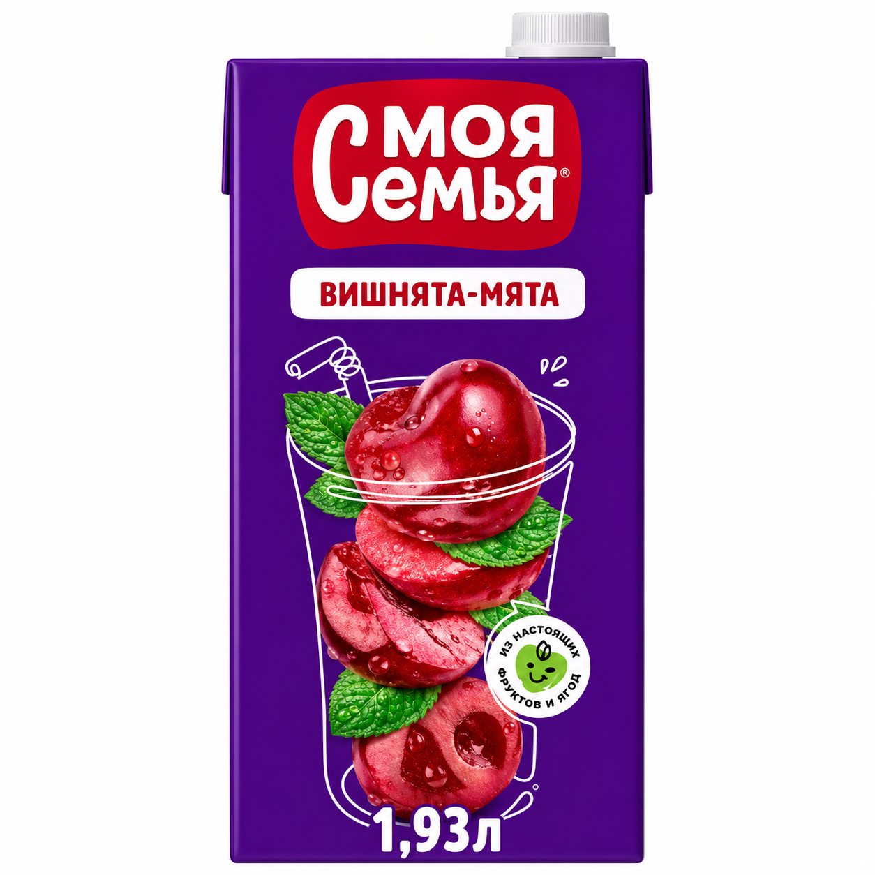 Вишня мята напиток Моя Семья