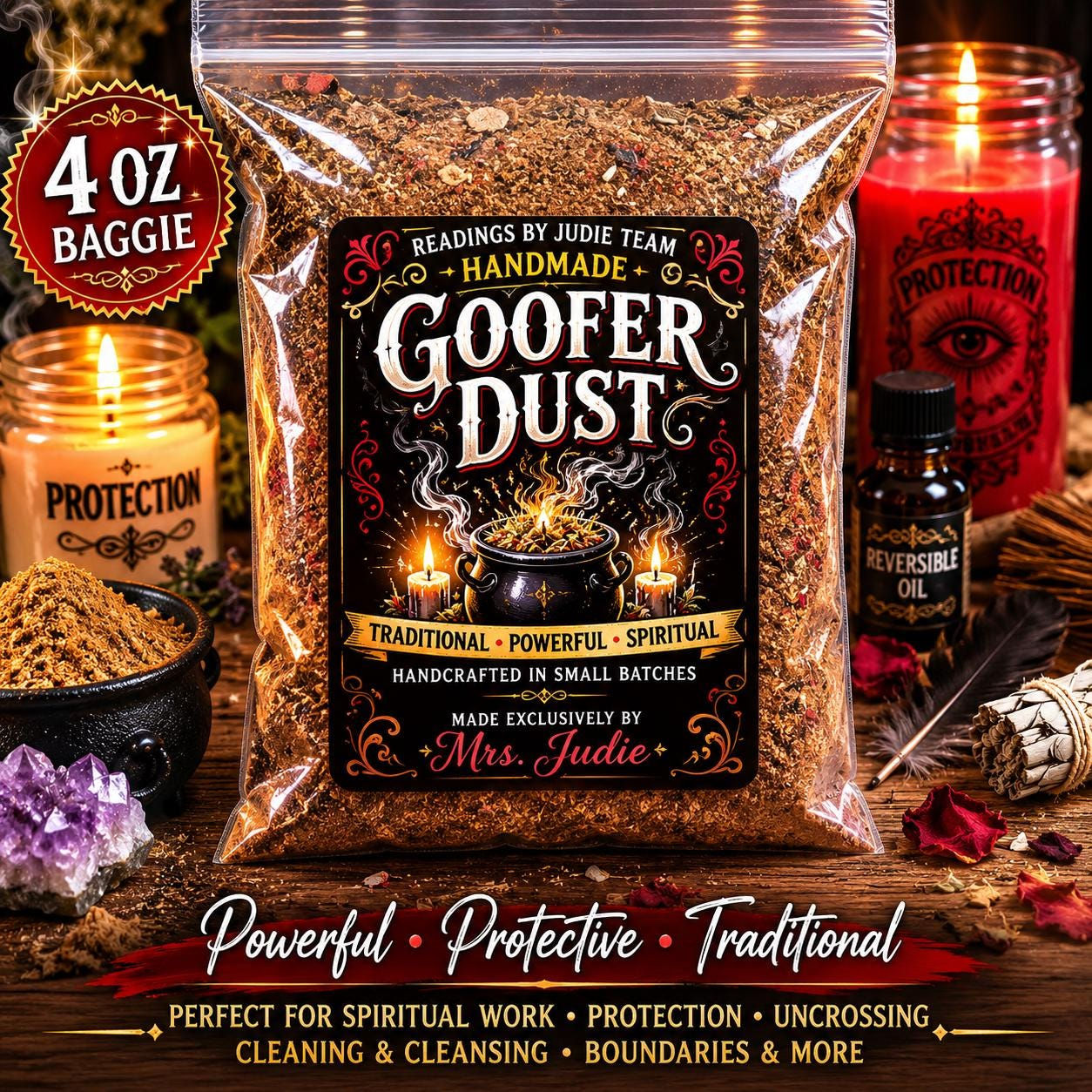 Goofer Dust – Handmade Traditional Southern Rootwork Powder – handcrafted spiritual supplies Readings by Judie