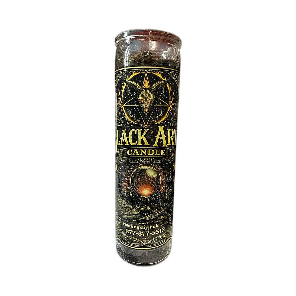 Black Arts Fixed Candle – Advanced Hoodoo Protection Candle – handcrafted spiritual supplies Readings by Judie