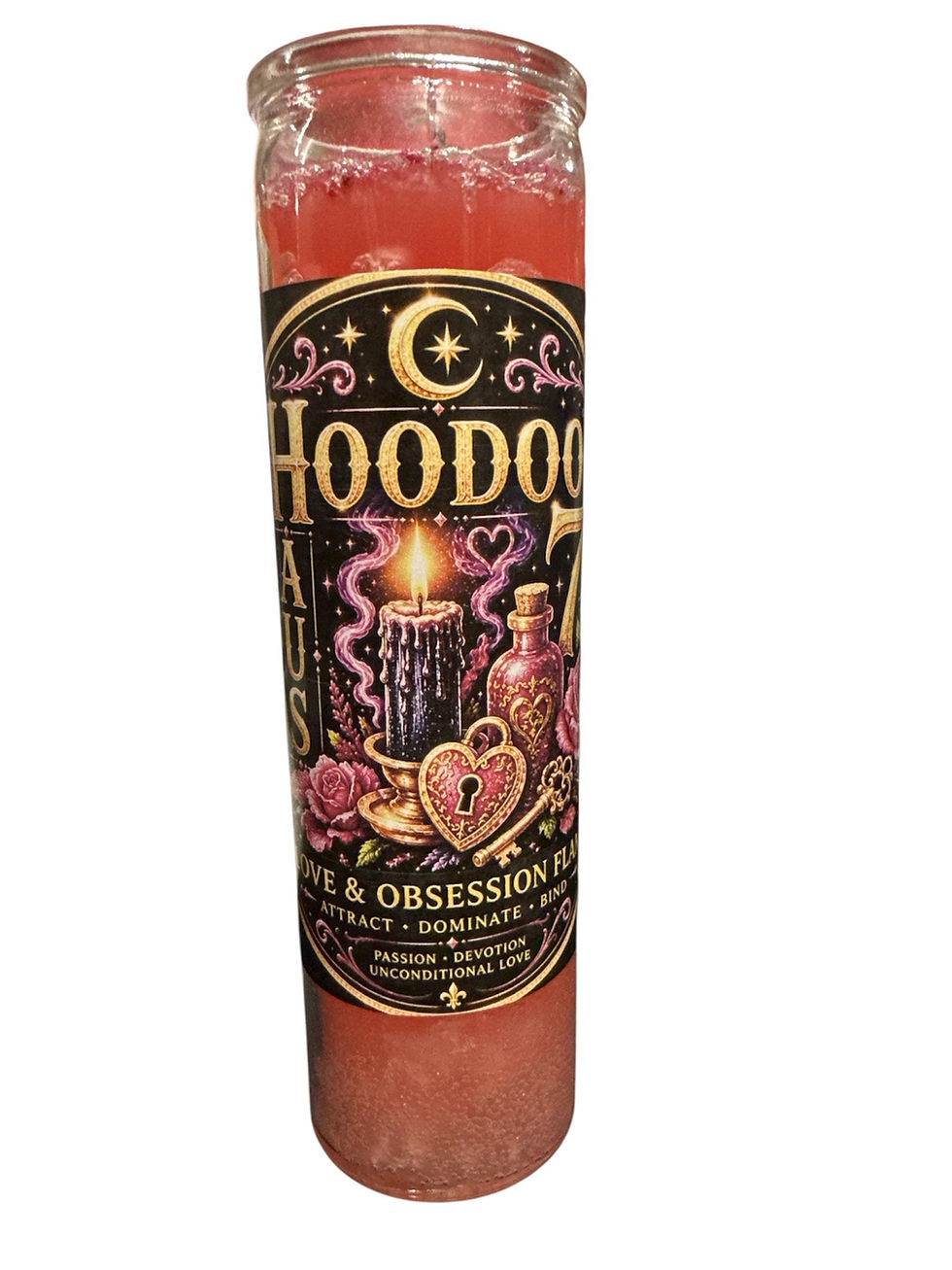 Love and Obsession Flame Candle – Passion and Attraction Ritual Candle – handcrafted spiritual supplies Readings by Judie