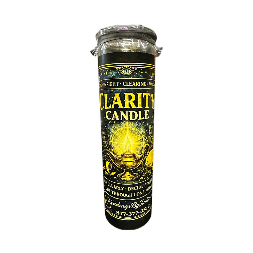 Clarity Fixed Candle – Spiritual Candle for Mental Clarity and Focus – handcrafted spiritual supplies Readings by Judie
