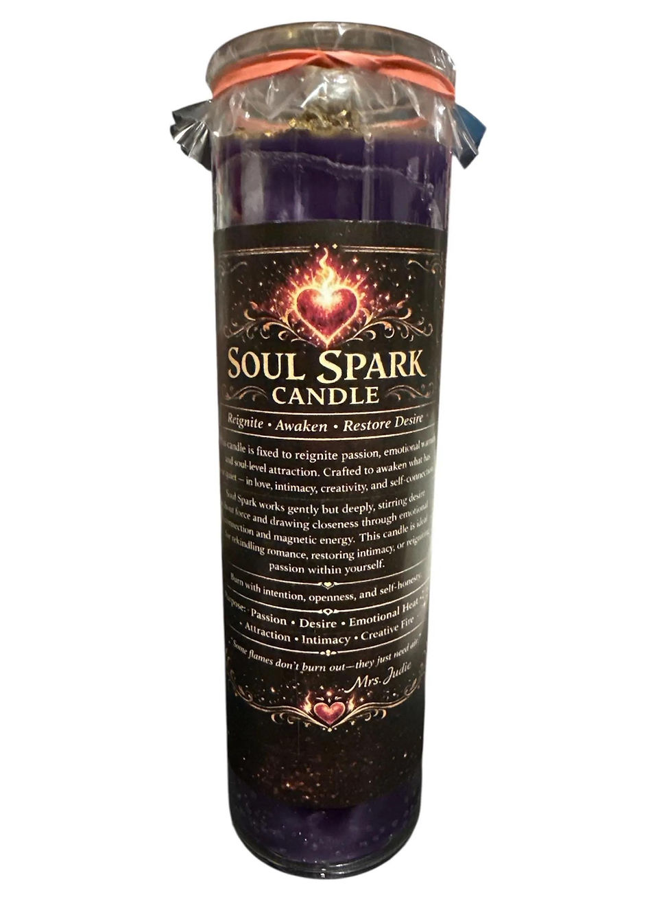Soul Spark Fixed Candle – Spiritual Energy and Vitality Candle – handcrafted spiritual supplies Readings by Judie