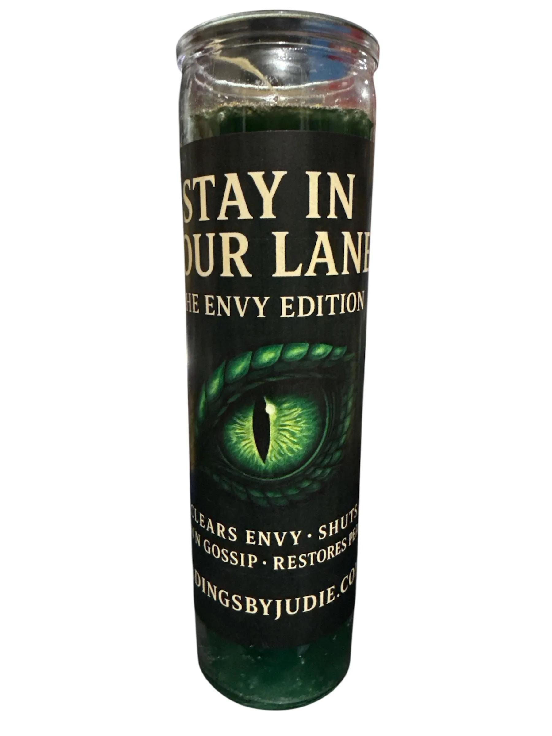 Stay In Your Lane Fixed Candle – Boundary Setting Protection Candle – handcrafted spiritual supplies Readings by Judie