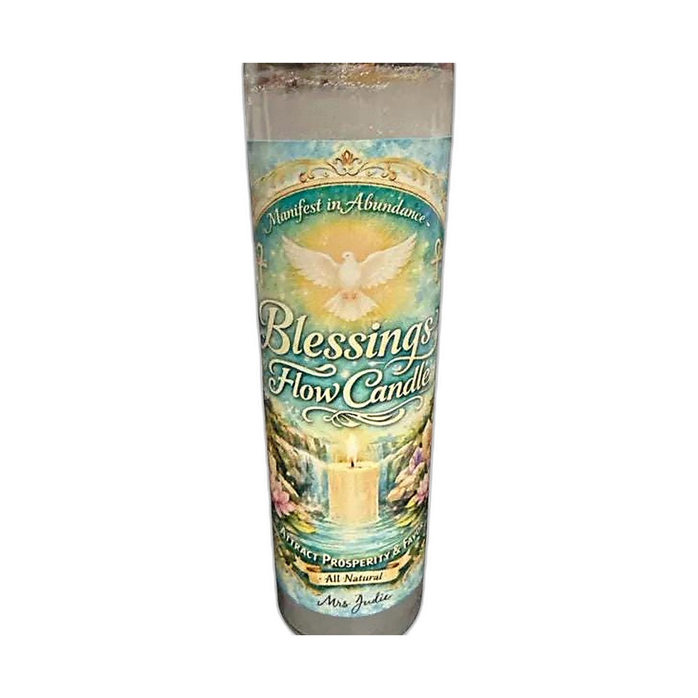 Blessings Flow Fixed Candle – Abundance and Gratitude Spiritual Candle – handcrafted spiritual supplies Readings by Judie