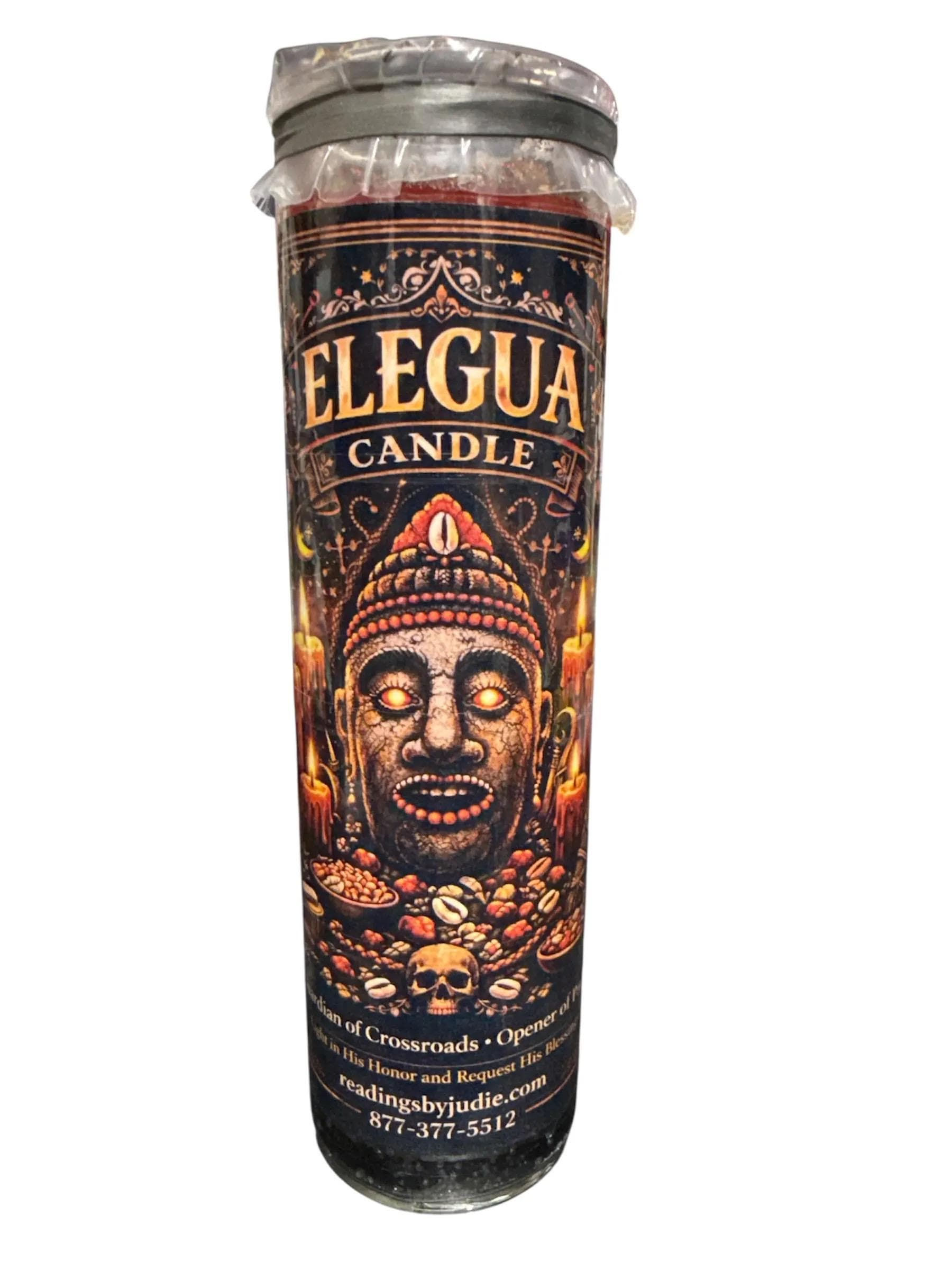 Elegua Honor Fixed Candle – Crossroads Spirit Orisha Candle – handcrafted spiritual supplies Readings by Judie