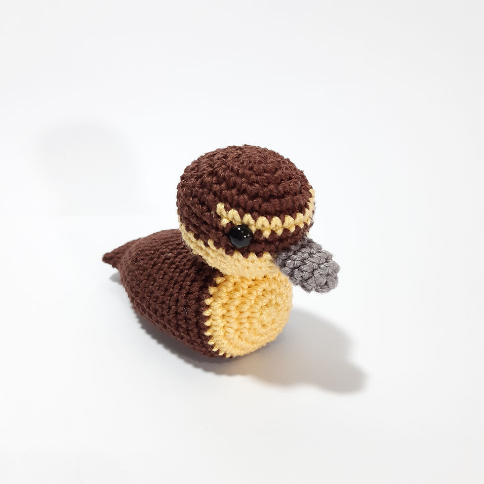 Miniatura: pato irere marreco ave brasil amigurumi crochê artesanal animal bichinho de pelucia decoração brinquedo infantil bebê
