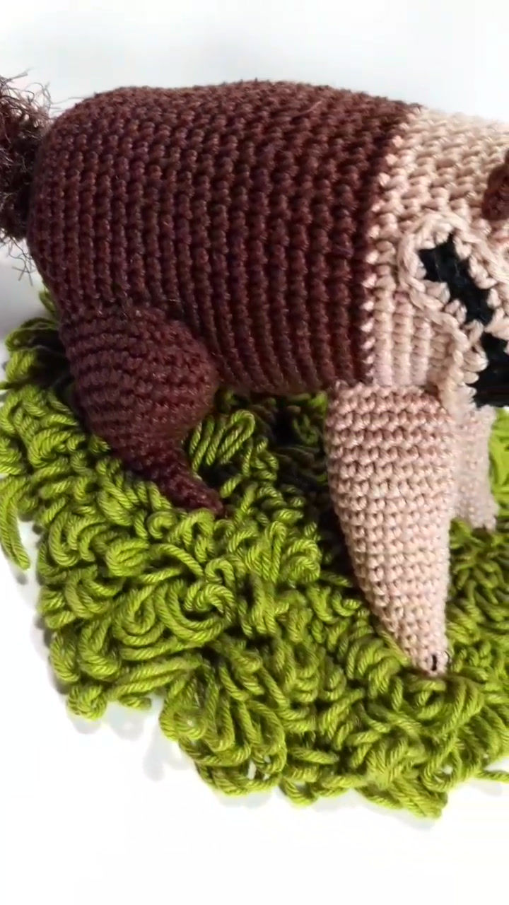 Miniatura: tamandua bandeira mamífero brasil amigurumi crochê artesanal animal bichinho de pelucia decoração brinquedo infantil bebê