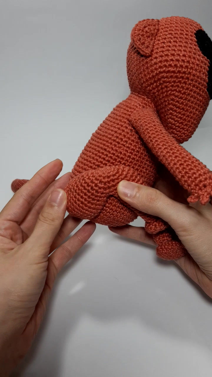 Miniatura: bugio ruivo mamífero brasil amigurumi crochê artesanal animal bichinho de pelucia decoração brinquedo infantil bebê