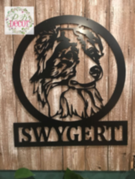 Australian Shepherd Metal Acm Sign - Austrailian Shepherd Dog Gift - PKAussieBox