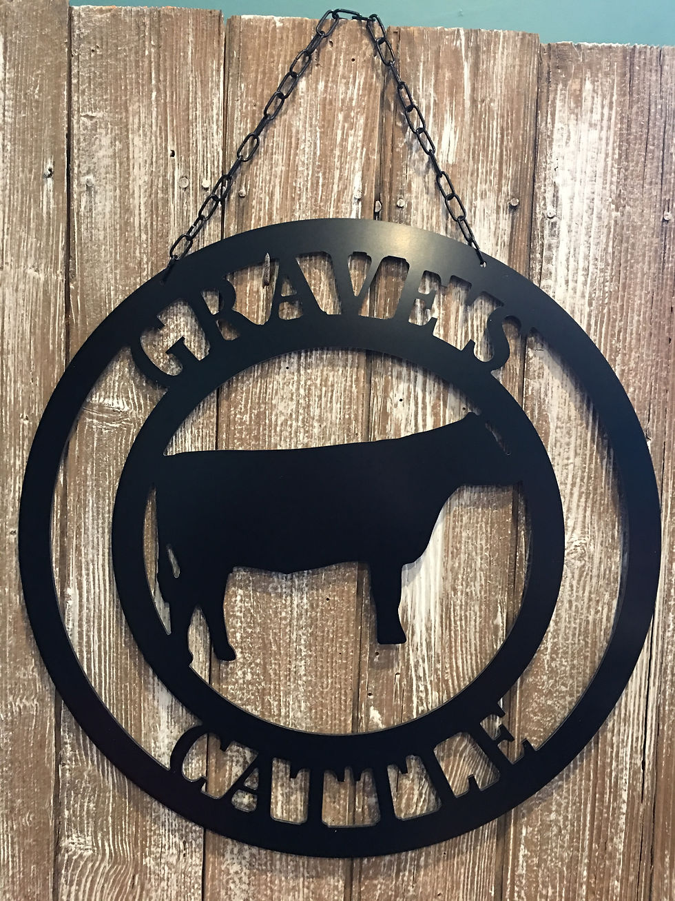 Thumbnail: Cow Farmhouse Decor - Custom Cow Farm Sign for Barn - PK17Cow