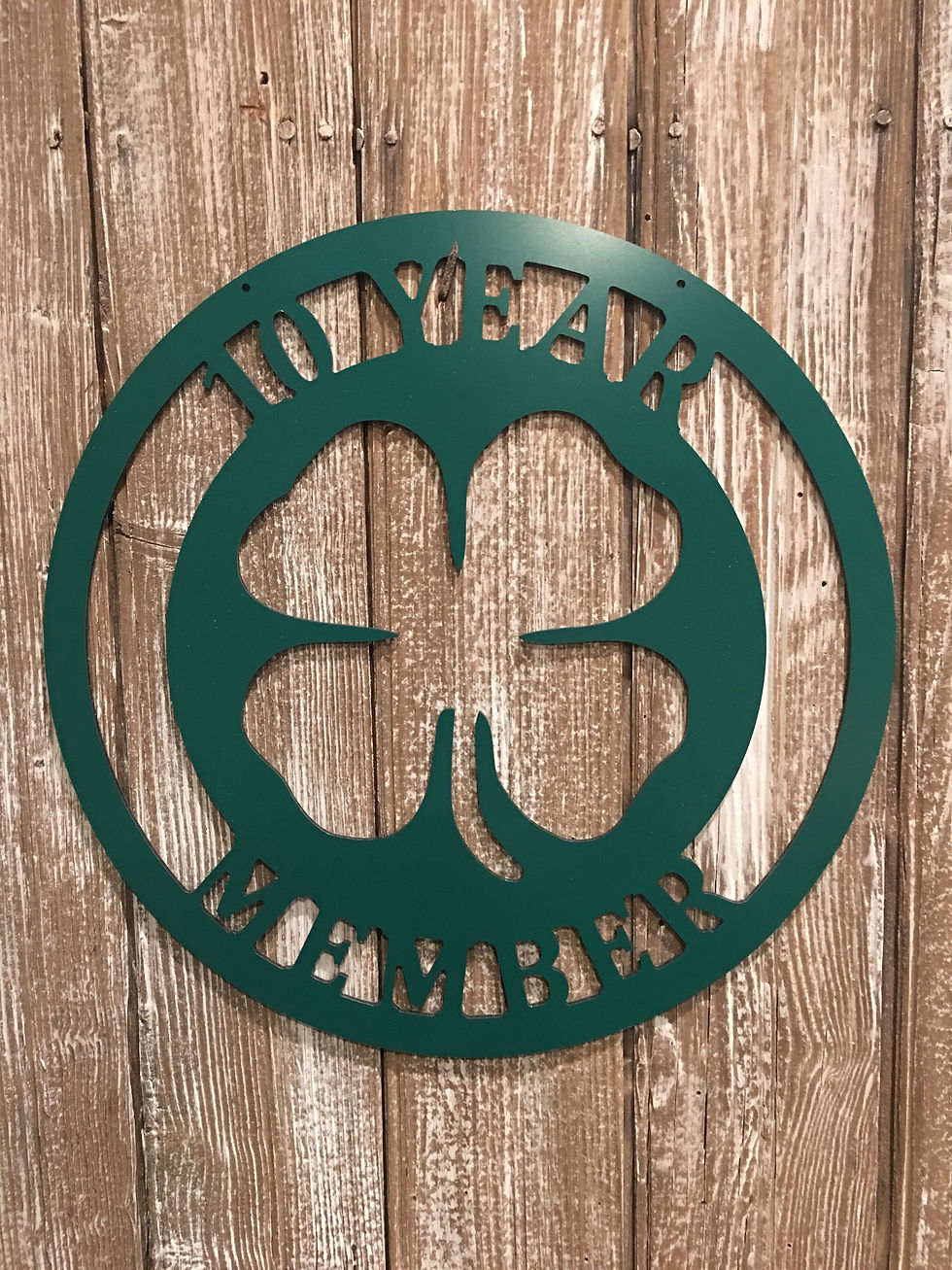 St Patricks Day Four Leaf Clover Sign - Custom 4H Logo Decor - PK17Clover4