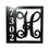 Thumbnail: Initial Monogram Address Sign For Yard - House Number Porch Plaque - PK12Add
