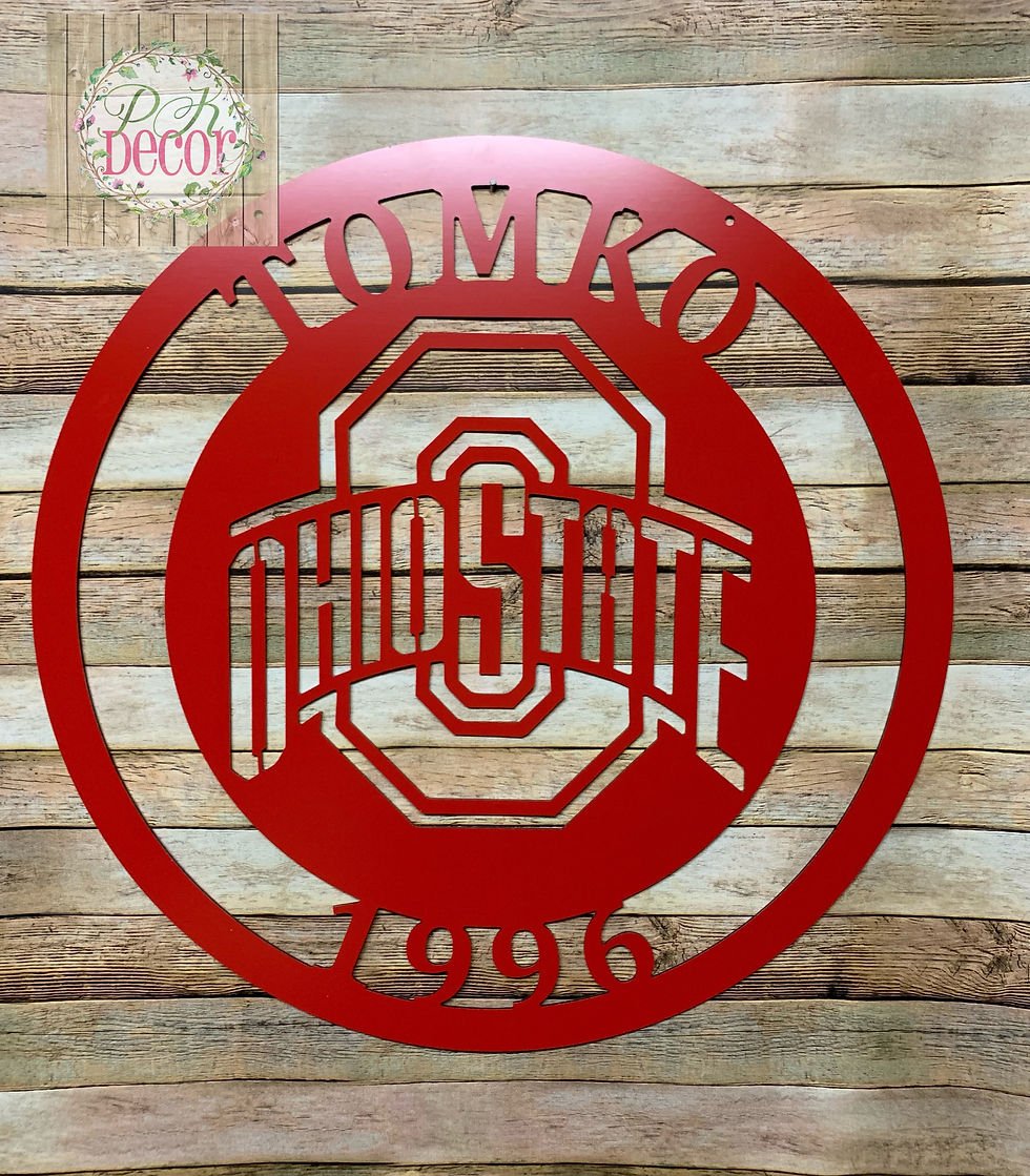 Thumbnail: Personalized Ohio State Sign - Gift for Ohio State Buckeye Fan - PK17OHSt