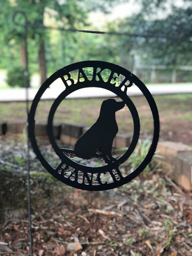 Thumbnail: Labrador Retriever Yard Decor - Custom Dog On Premises Sign - PK17Lab