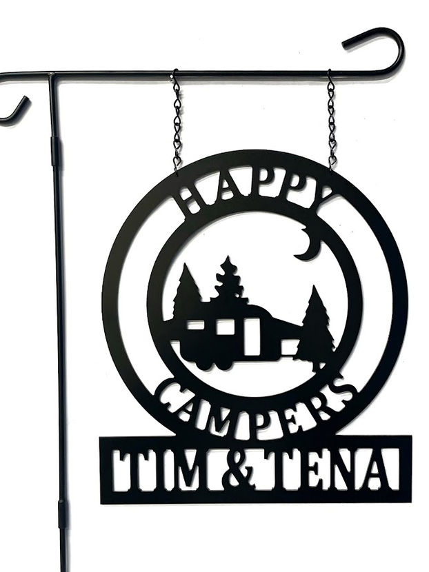 Pop Up Camper Custom Happy Camper Sign - Pop Up Camp Site Decor - PK17PopUpBox