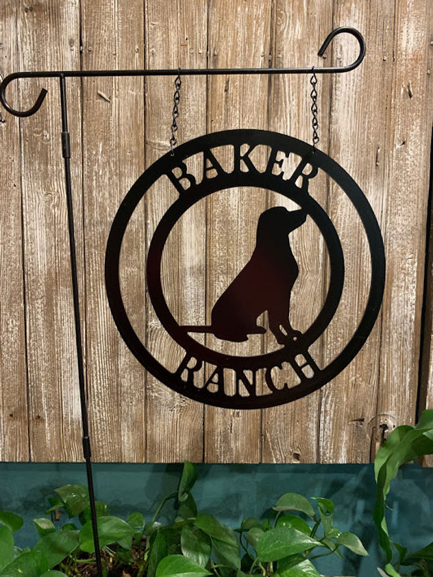 Thumbnail: Labrador Retriever Yard Decor - Custom Dog On Premises Sign - PK17Lab