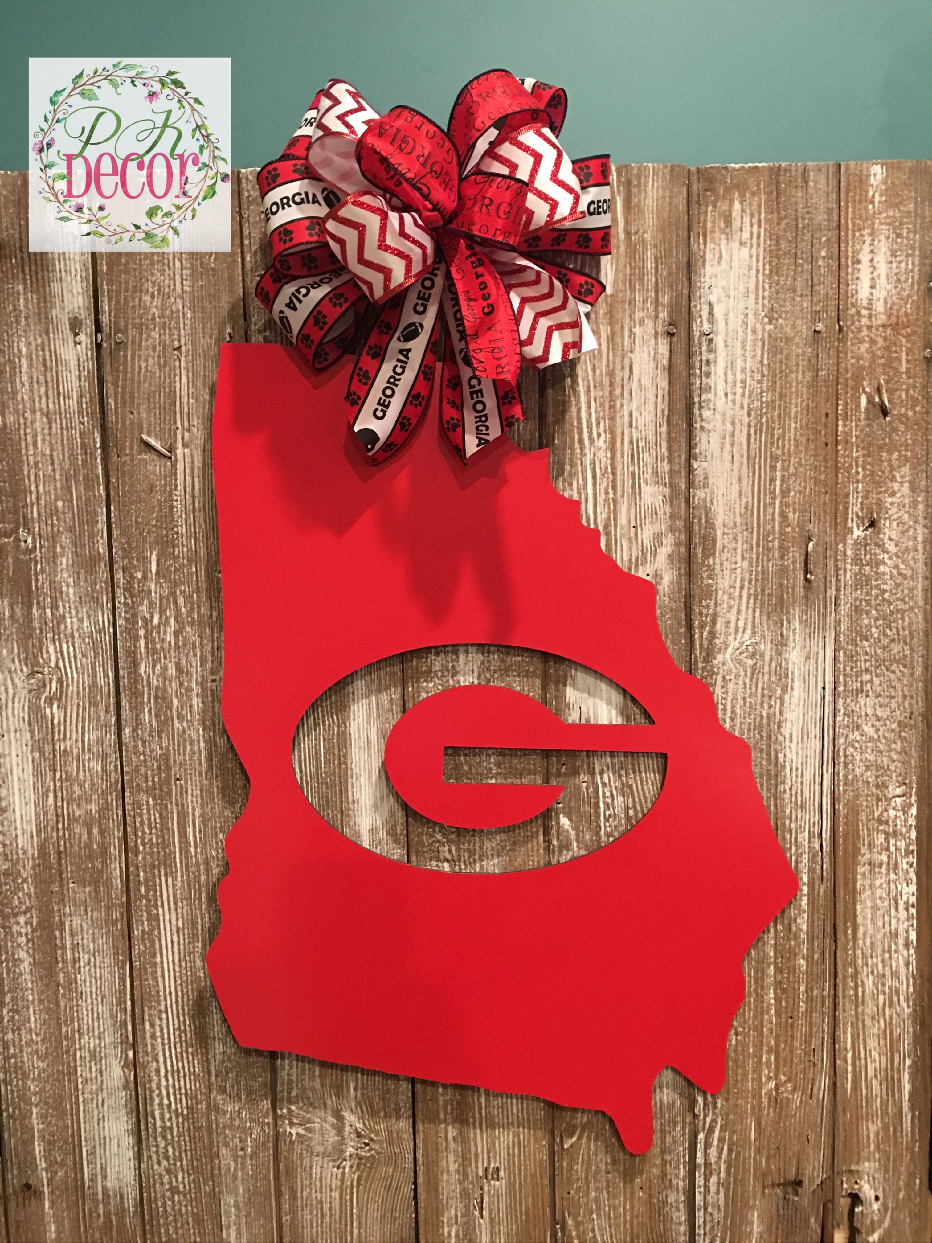 State of Georgia GA G Door Hanger - Georgia Bulldog G Sign - PKGAg