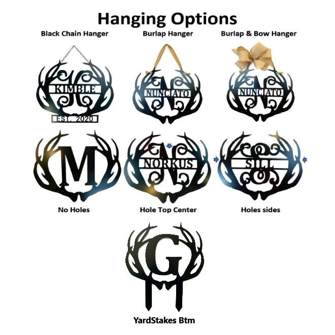 Thumbnail: Antler Initial Decor - Personalized Deer Antler Intials - PKAnt1