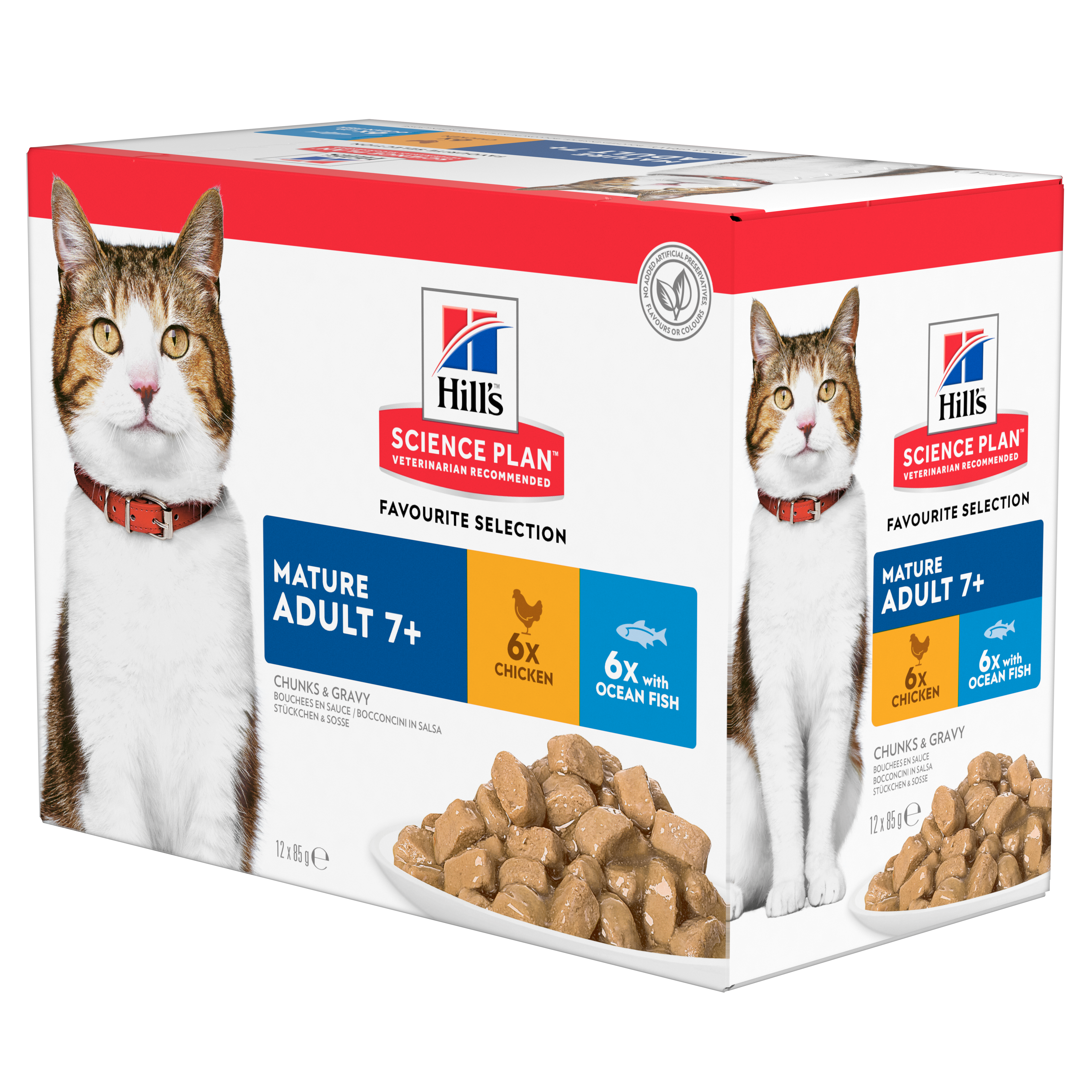 Hill's Science Plan Chicken & Ocean Fish Mature Cat Food Pouches