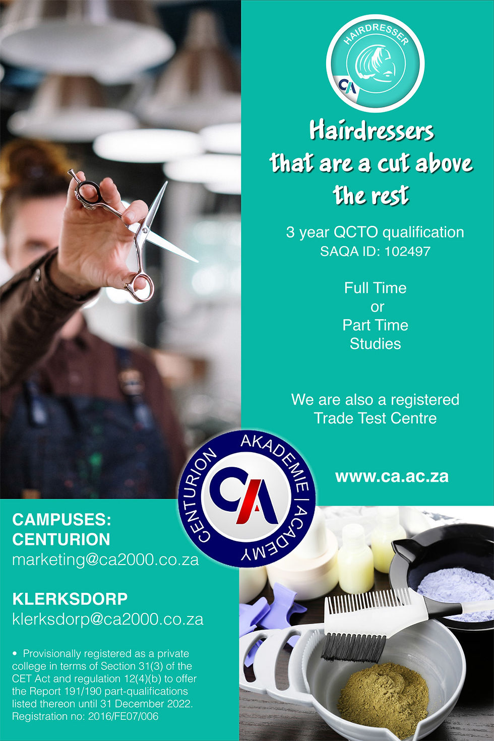 Special Education Mailer Academies Offering Career Courses in Hairdressing, Beauty and Barbering