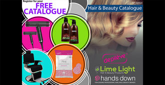 Get Your FREE Hair & Beauty Catalogue from Lime Light and Hands Down Today!