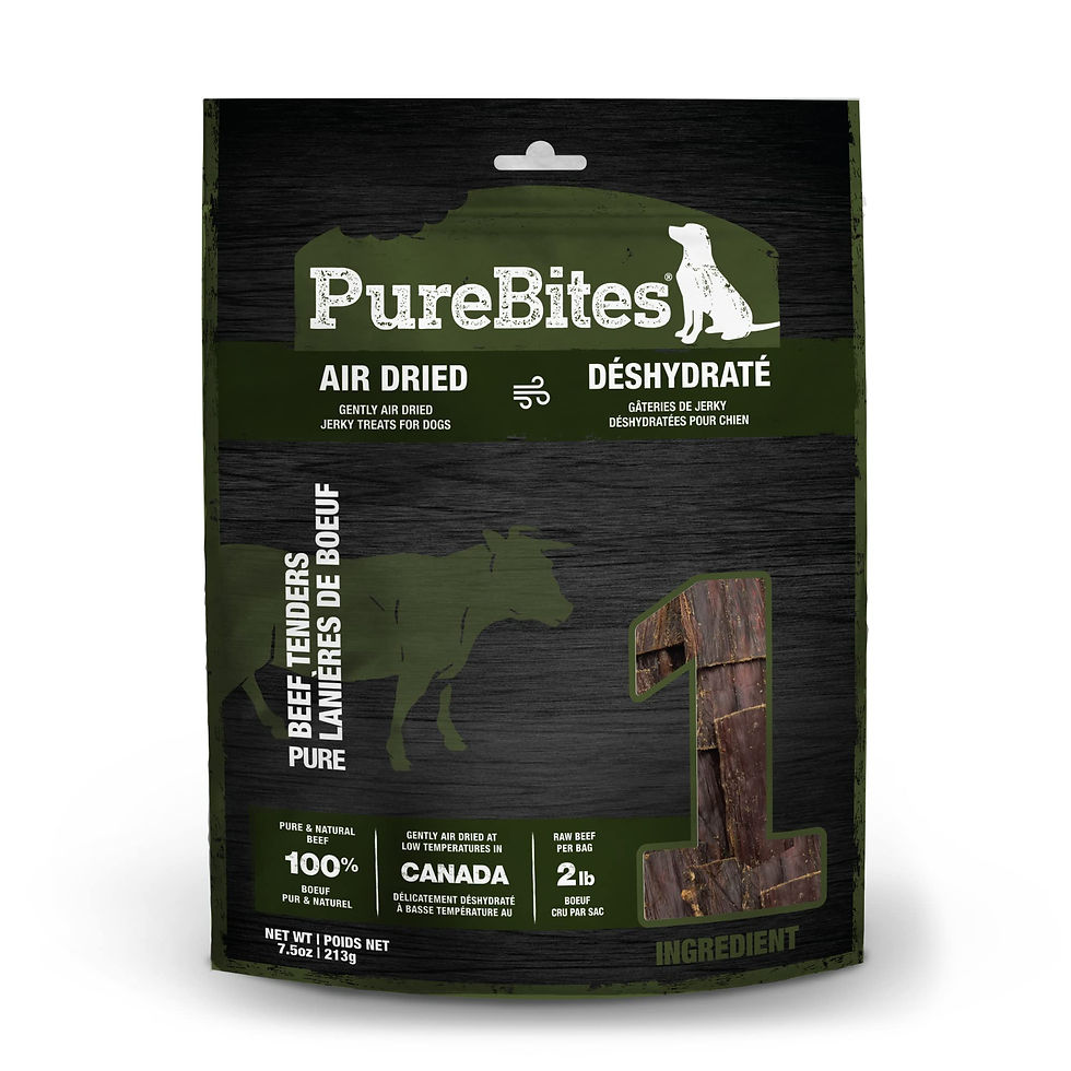 Thumbnail: PureBites Beef Jerky Dog Treats 1 Ingredient Made in Canada 7.5oz