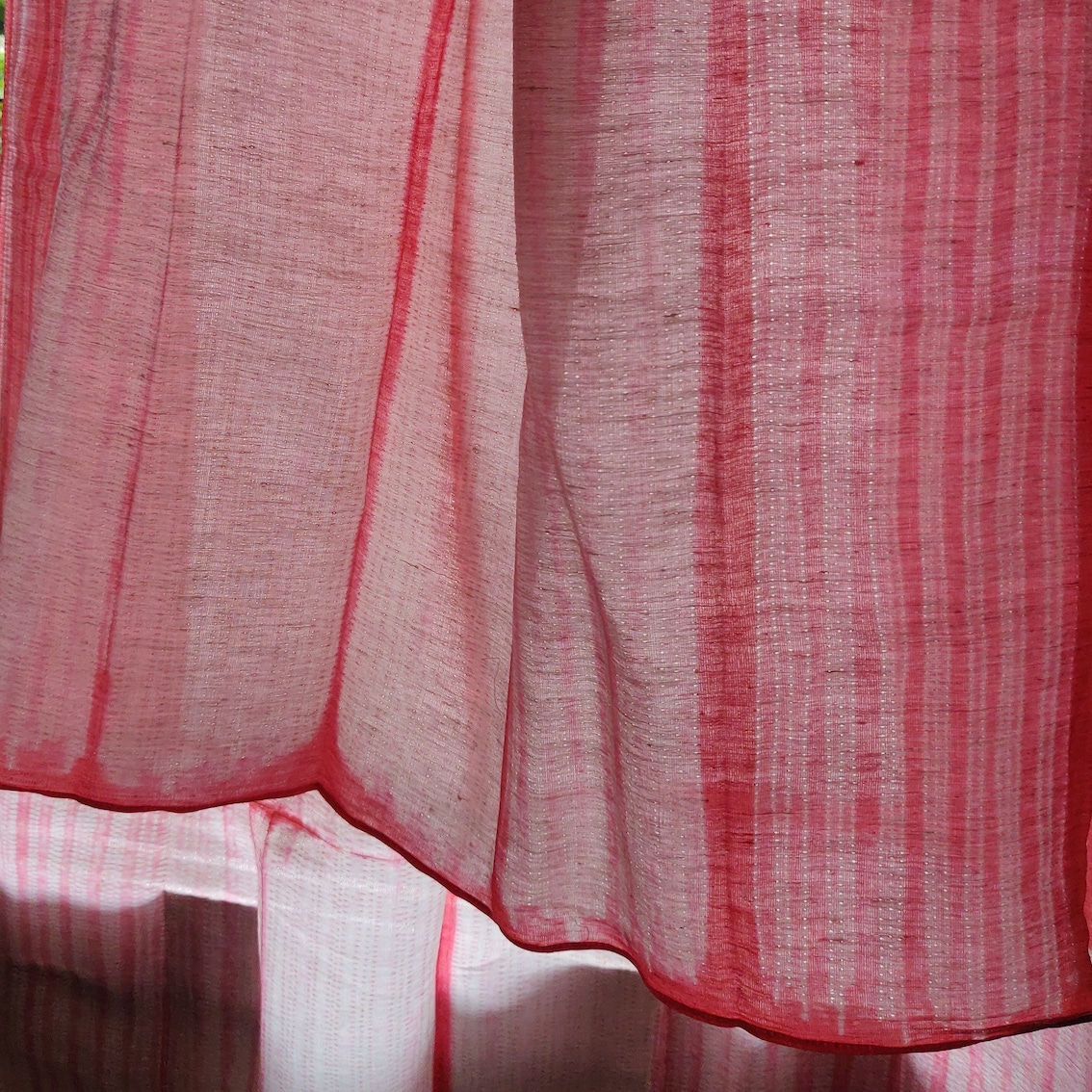 Coral Lino Shibori Linen Stole