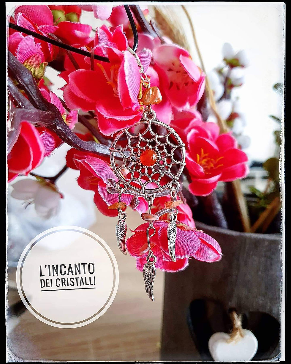 Collana Acchiappasogni - Corniola