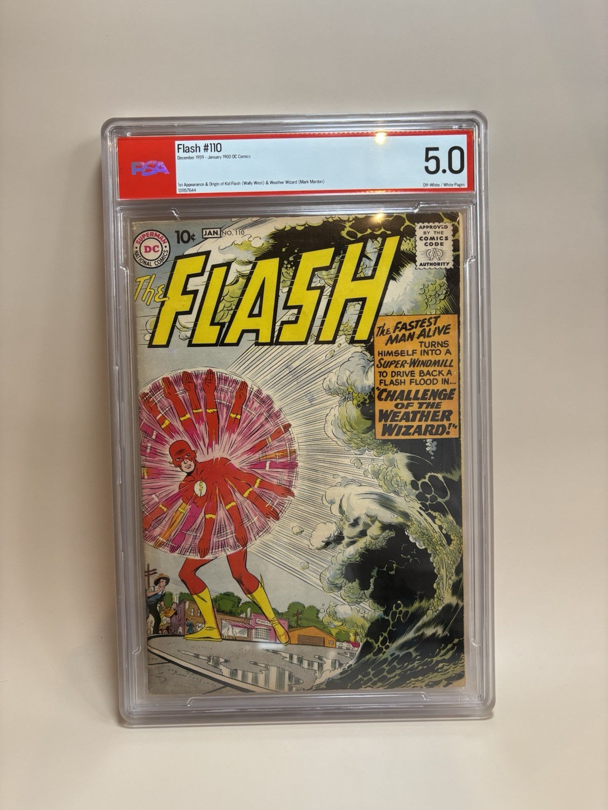 DC Comics Flash #110 1959 PSA 5.0 Key Issue Kid Flash Weather Wizard