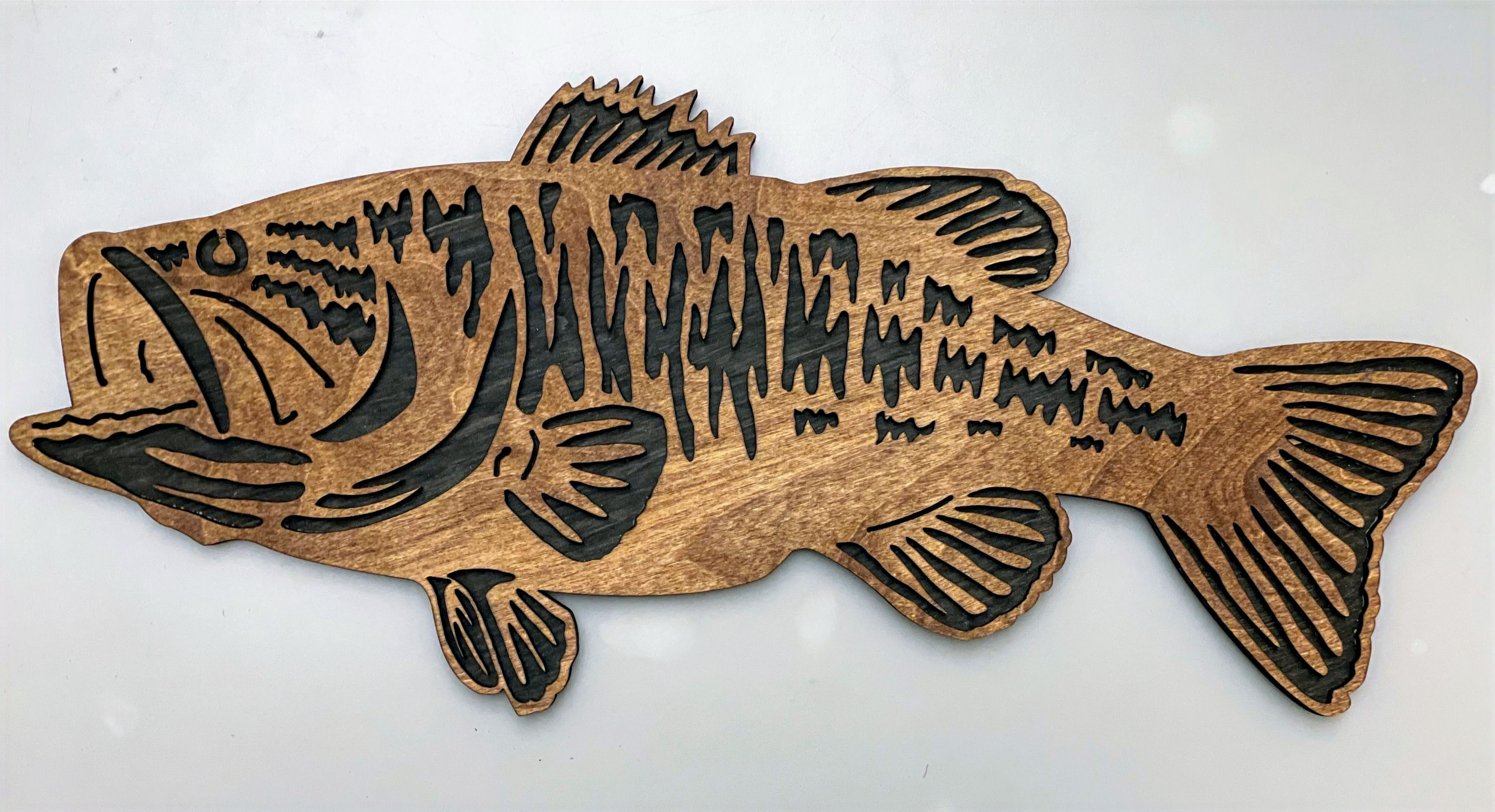 Largemouth Bass Wooden Wall Home Decor