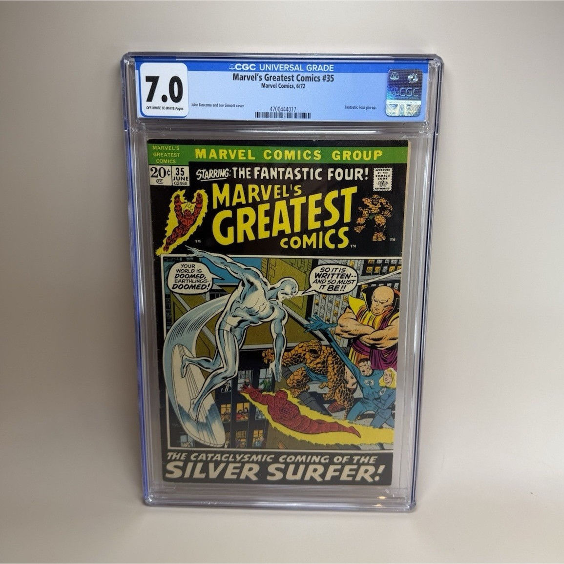 Marvel’s Greatest Comics #35 CGC 7.0 Silver Surfer Fantastic Four