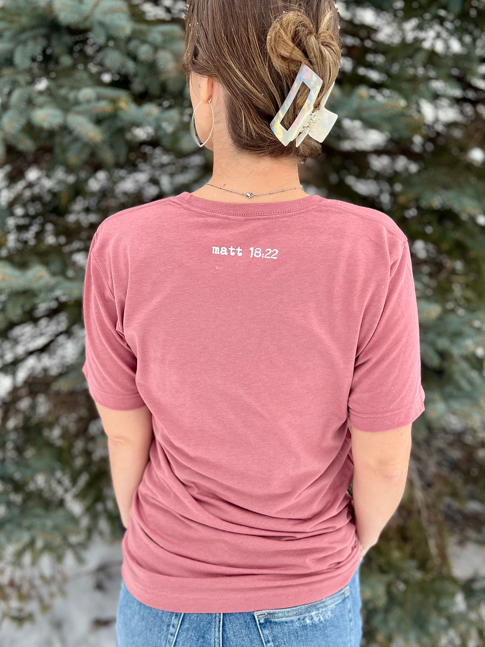 Thumbnail: "Seventy X Seven" T-Shirt. (Matt 18:22)