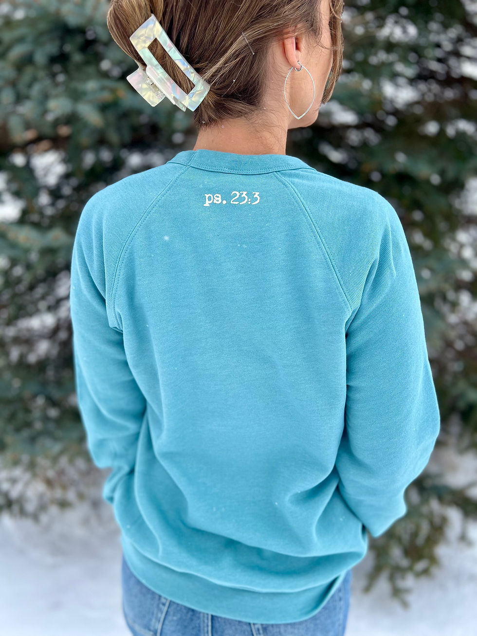 Thumbnail: "He Restores My Soul" Crewneck (Ps 23:3)