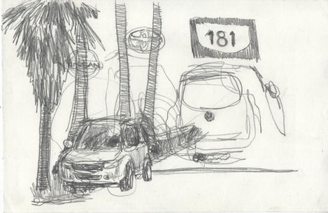 abstract linework consisting of pencil and light touches with a marker